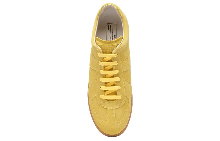Maison Margiela Replica Cow Leather Low top Stylish Skateboarding Shoes Men's Yellow