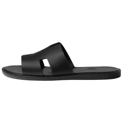 HERMES Slide Slippers Men's Black