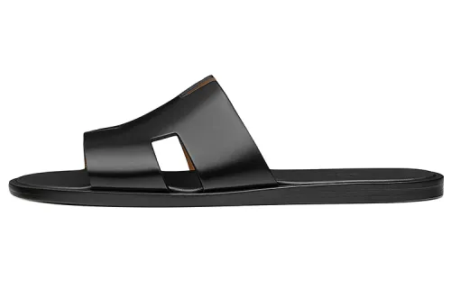 HERMES Izmir Slide Slippers Men's Pure Black