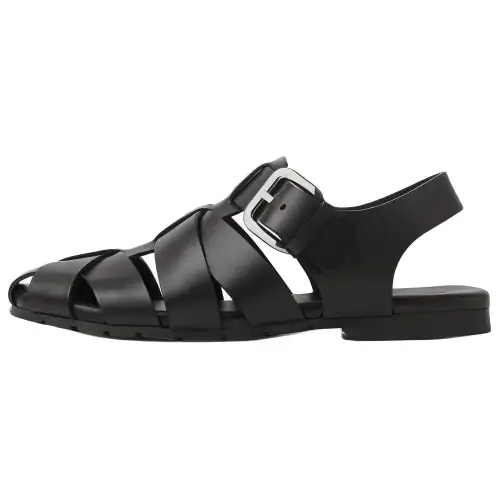Bottega Veneta Alfie Roman Sandals Men's Black