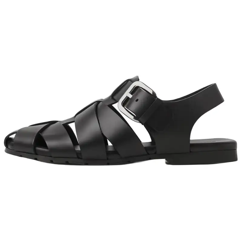 Bottega Veneta Alfie Roman Sandals Men's Black