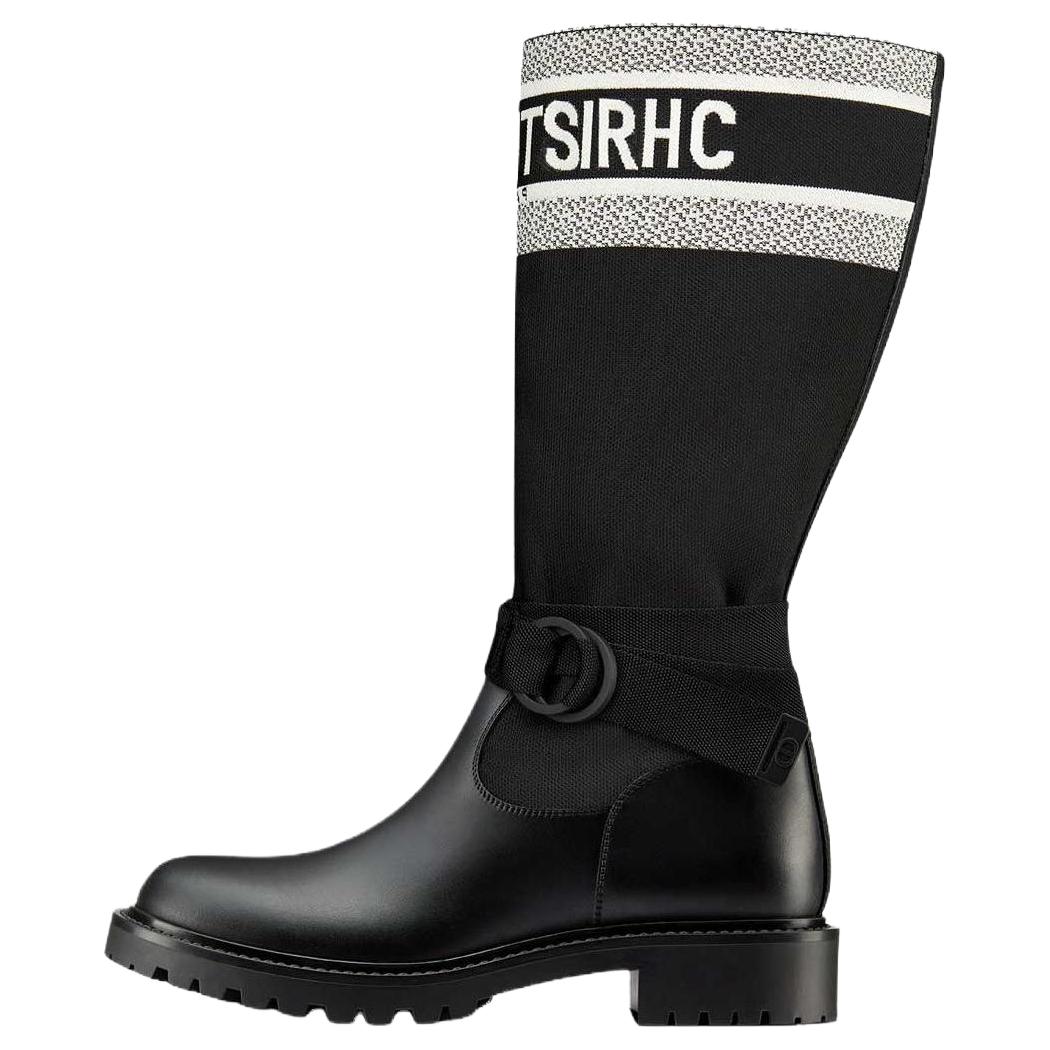 DIOR D Major Knee high Boots Women's Black