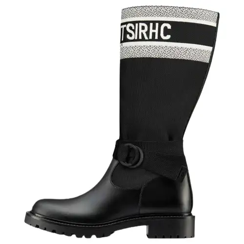 DIOR D Major Knee high Boots Women's Black