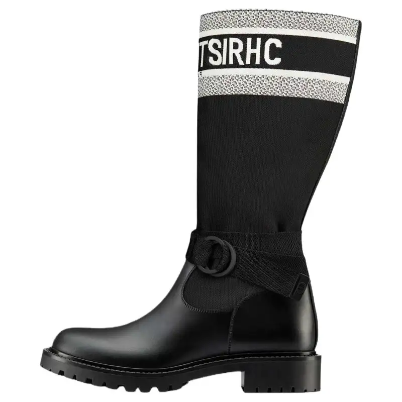 DIOR D Major Knee high Boots Women's Black