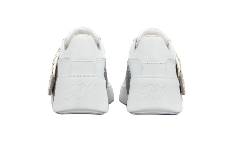 Roger Vivier Viv' Skate Glitter Embellished Buckle Sneakers Women's