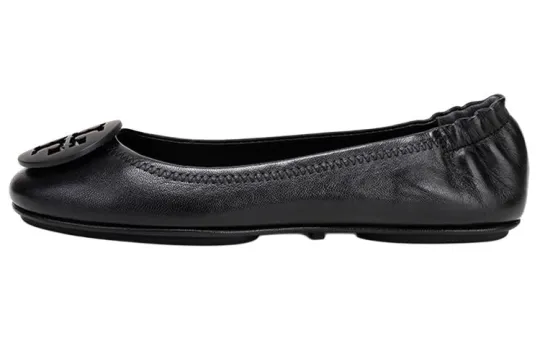 TORY BURCH Minnie Travel Ballet Flats Perfect Black Women's