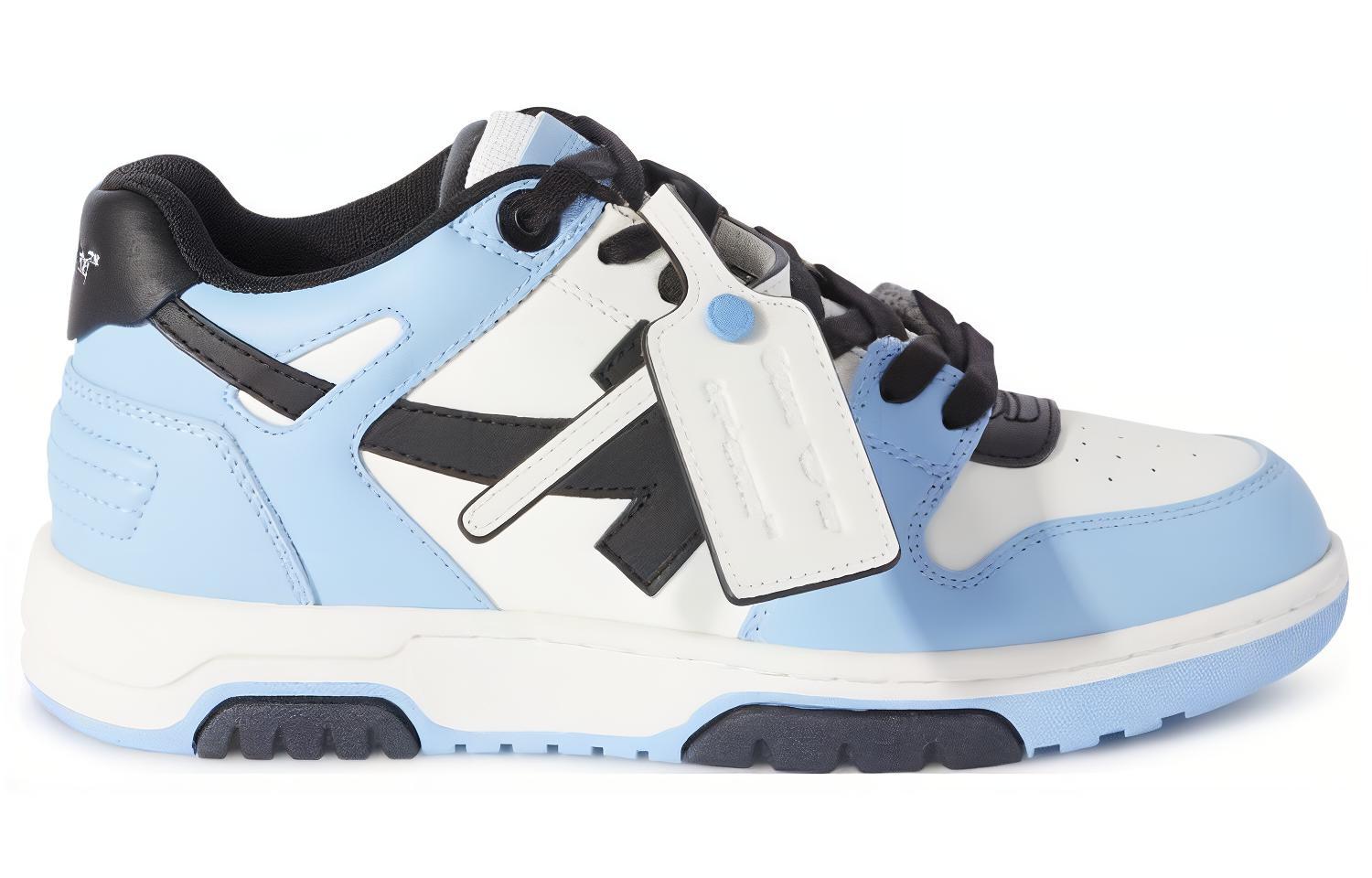 OFF WHITE Out Of Office Ooo Low Tops Light Blue Black Women's