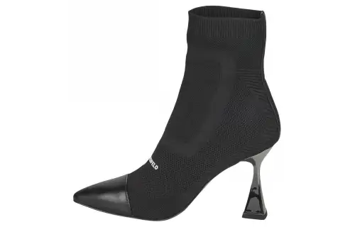 KARL LAGERFELD / Karl Lagerfeld Jeans Fabric Ankle Boots 10cm Women's Black