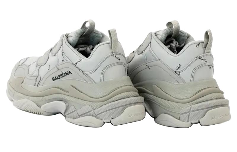 Мужские кроссовки Balenciaga Triple S Allover Logo (серые) — фото 4
