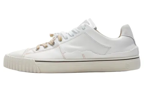 Maison Margiela Evolution Lace Up Low top Stylish Skateboarding Shoes Men's White