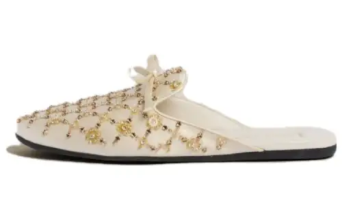 MIU MIU Closed Toe Slippers Women's Ivory