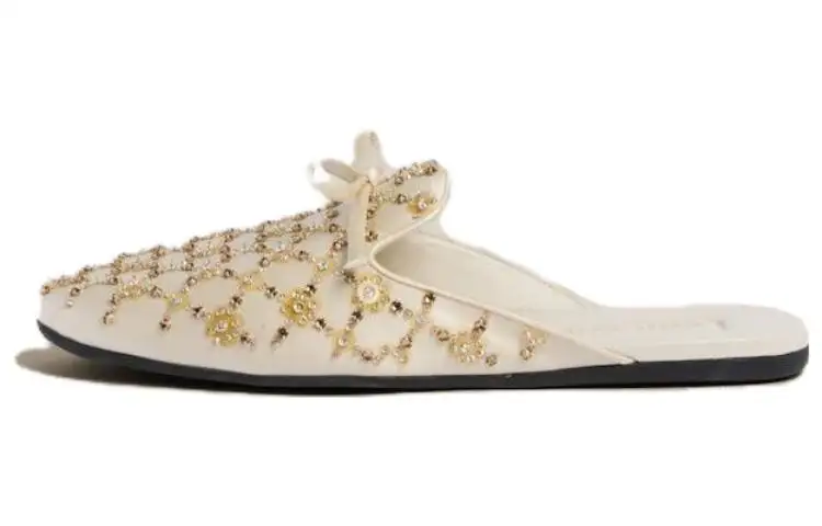 MIU MIU Closed Toe Slippers Women's Ivory