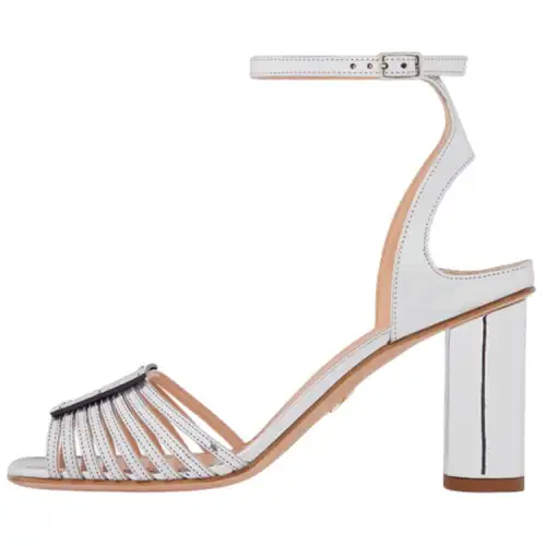 DIOR Leather Stylish Sandal Women's Silver
