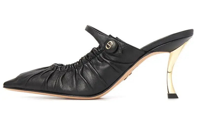DIOR D Fame Closed Toe Slippers Women's Black