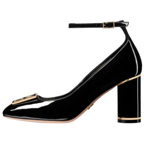 DIOR Miss Dior Chunky Heel High Heels 8cm Women's Black