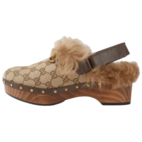 GUCCI Horsebit Casual Shoes Women's Brown