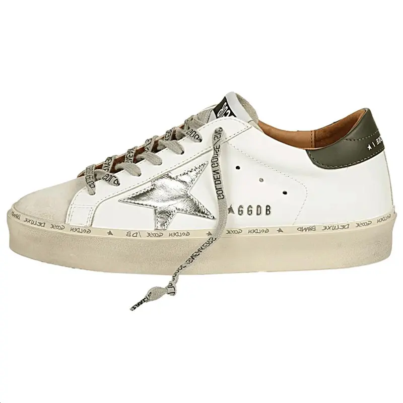 Golden Goose Hi Star Low top Stylish Skateboarding Shoes Men's White