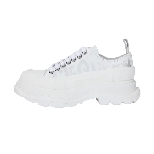 Alexander McQueen Tread Slick Leather Low top Sports Casual Shoes Women's White