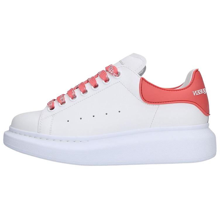 Женские кроссовки Alexander McQueen Oversized Sneaker (бело-розовые)