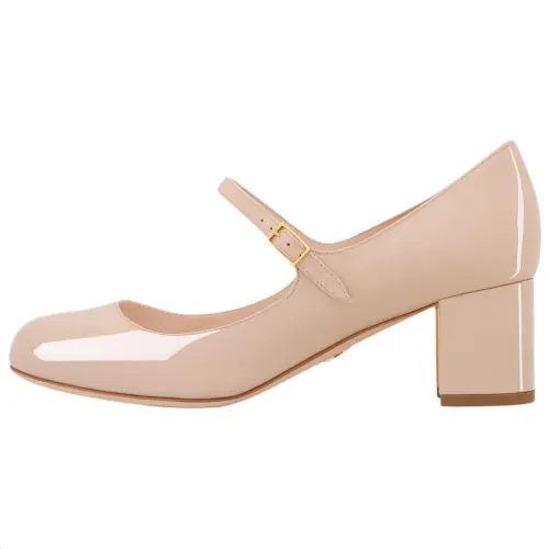 DIOR D Art Chunky Heel Mary Jane Shoes 5.5cm Women's Pink