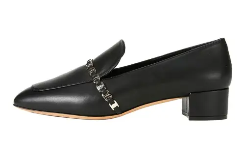 FERRAGAMO Vara Chunky Heel High Heels 3cm Women's Black