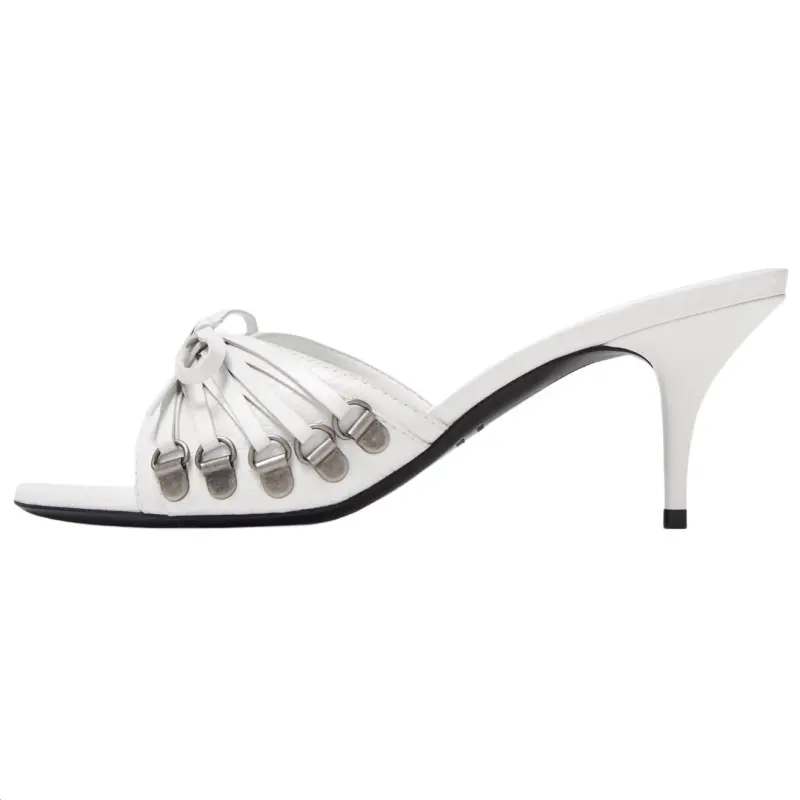 Balenciaga Rubber Slide Slippers Women's White