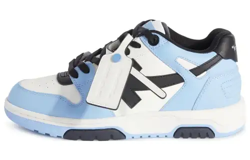 OFF WHITE Out Of Office Ooo Low Tops Light Blue Black Women's