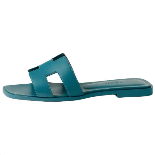 HERMES Oran Slide Slippers 1cm Women's Blue
