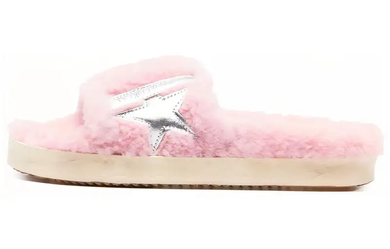 Golden Goose Logo-patch Shearling Slides