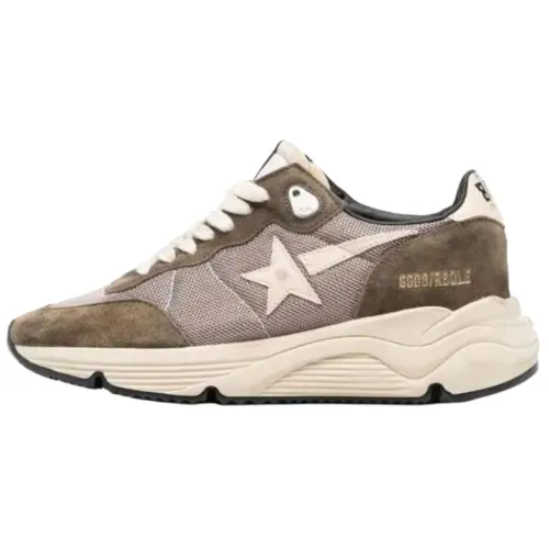 Golden Goose Running Sole Leather Low top Casual Shoes Women's Brown
