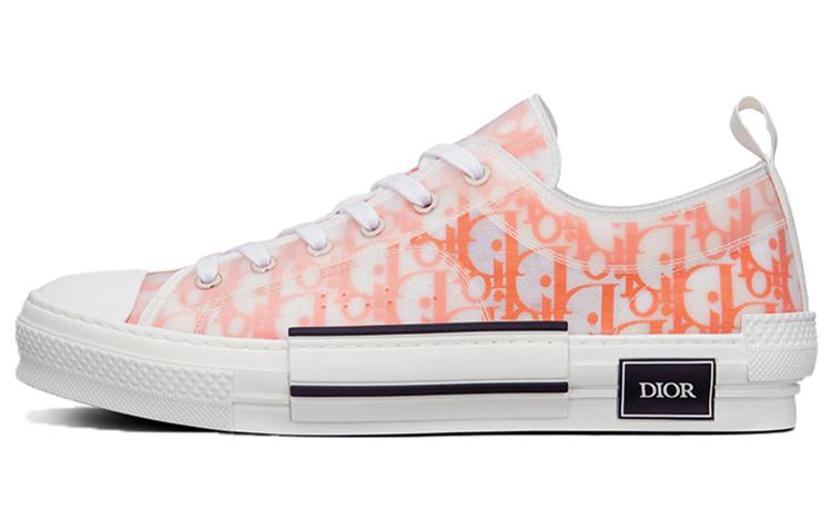 DIOR Dior B23 all over printed logo simple low top casual low top fashion sneakers men's white orange
