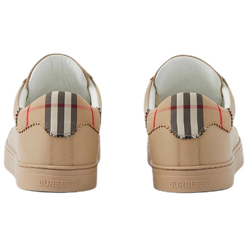 Мужские кеды Burberry (бежевые) — фото 5
