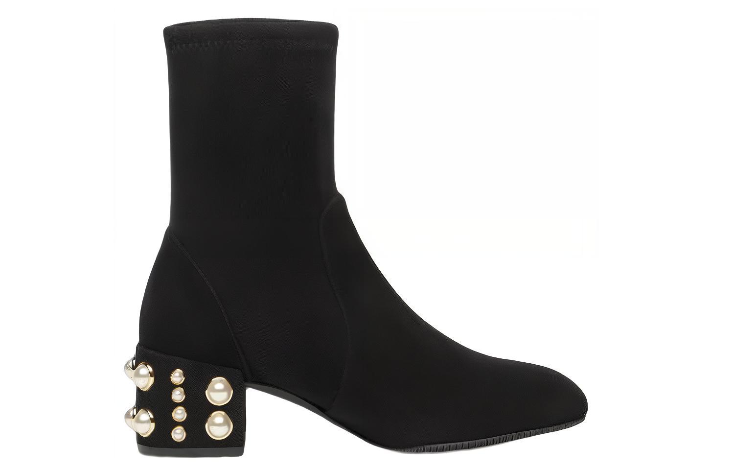 Stuart Weitzman/SW Leather Ankle Boots Women's Black