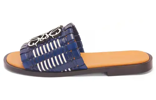 LOEWE Anagram Slip Resistant Slide Slippers Women's Blue