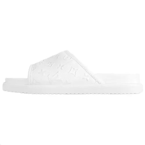 LOUIS VUITTON Miami Slide Slippers Men's White