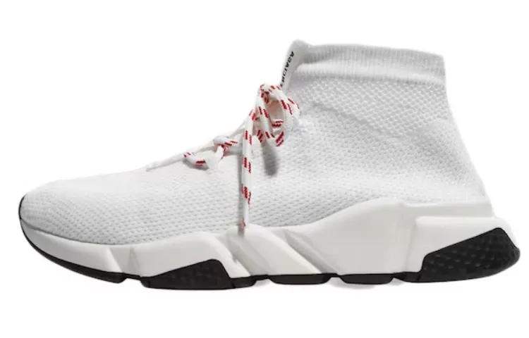 Balenciaga Speed Lace Up White Red Women's