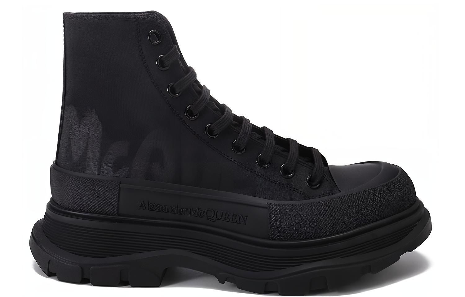 Мужские ботинки Alexander McQueen Tread Slick (черные) — фото 2