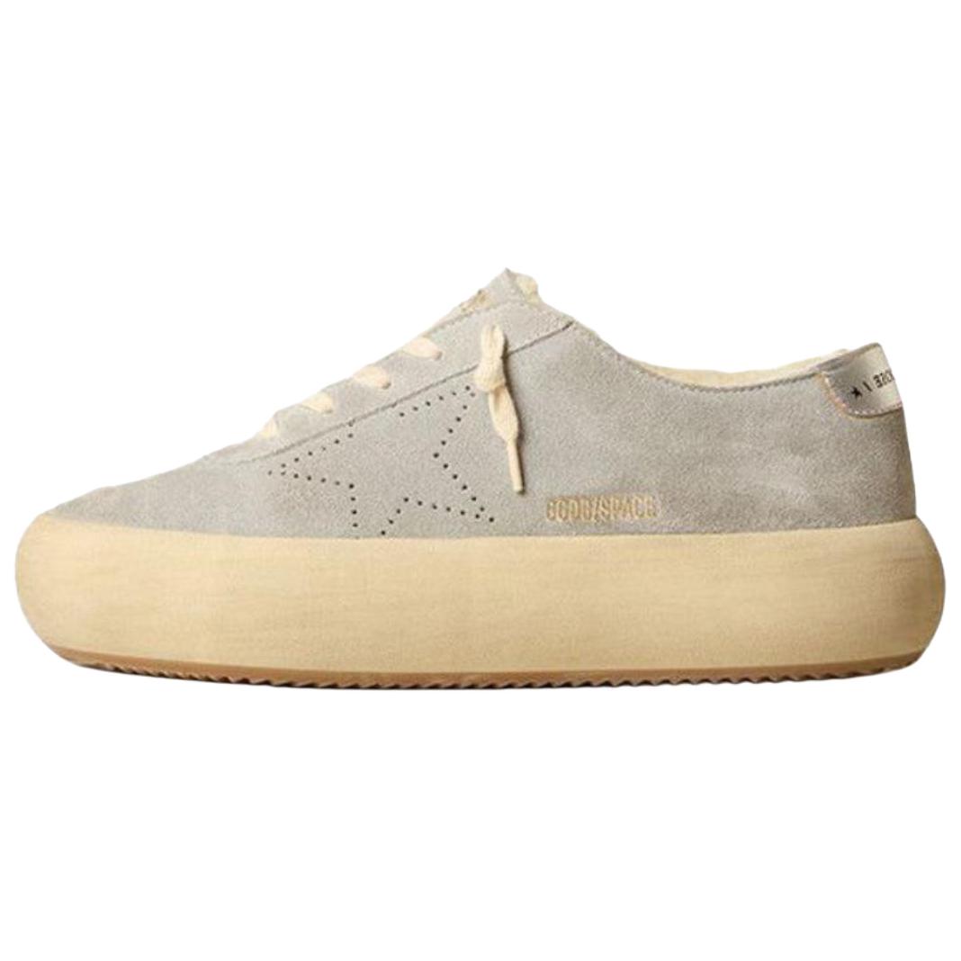 Golden Goose Space Star Cow Split Leather Low top Skateboard Shoes Men's Gray