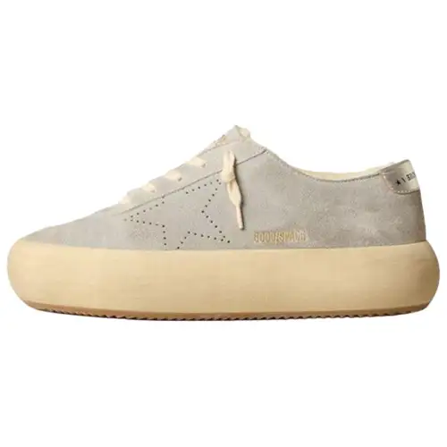 Golden Goose Space Star Cow Split Leather Low top Skateboard Shoes Men's Gray
