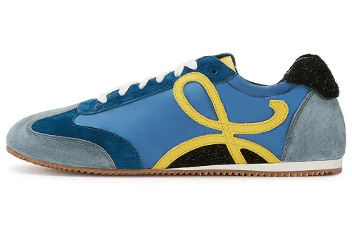 LOEWE Ballet Runner Leather Low top Casual Shoes Men's Blue