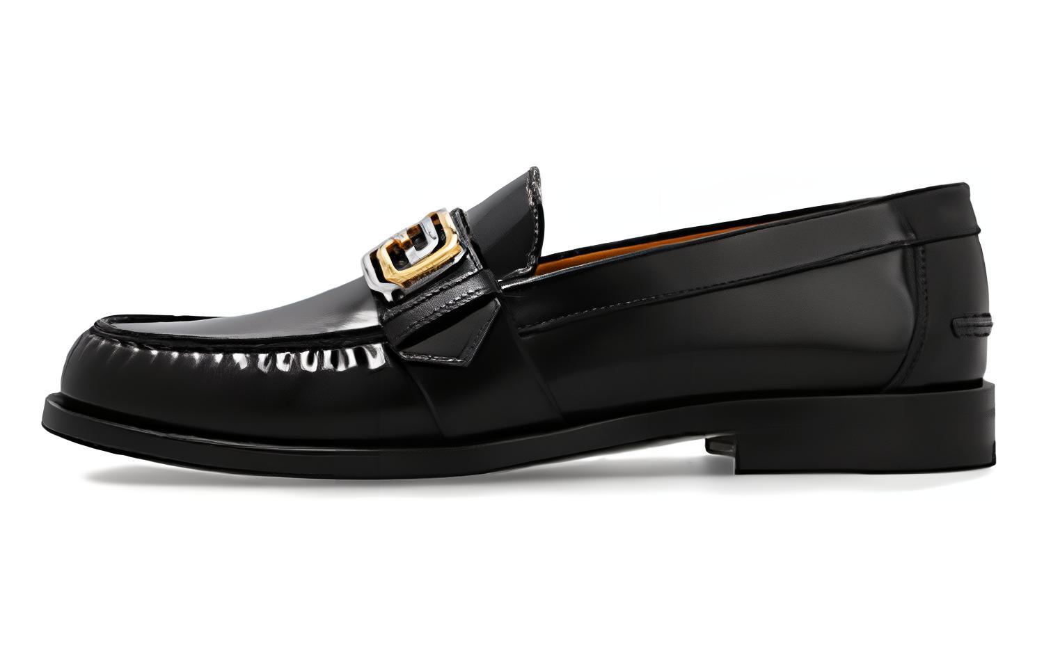 Мужские лоферы Gucci Interlocking (черные)