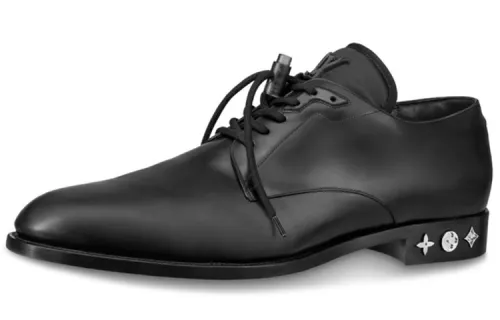LOUIS VUITTON Formal Top Grain Cow Leather Casual Shoes Men's Black