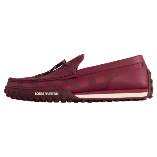 LOUIS VUITTON Racer Gommino Loafers Men's Red