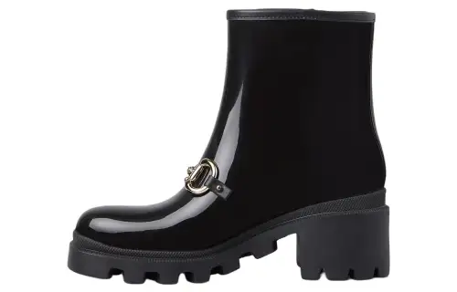 GUCCI Horsebit Women's Ankle Boots Black