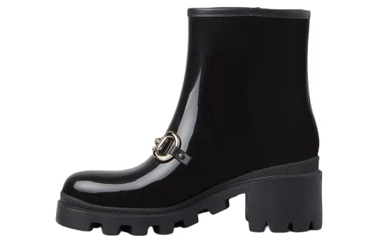GUCCI Horsebit Women's Ankle Boots Black