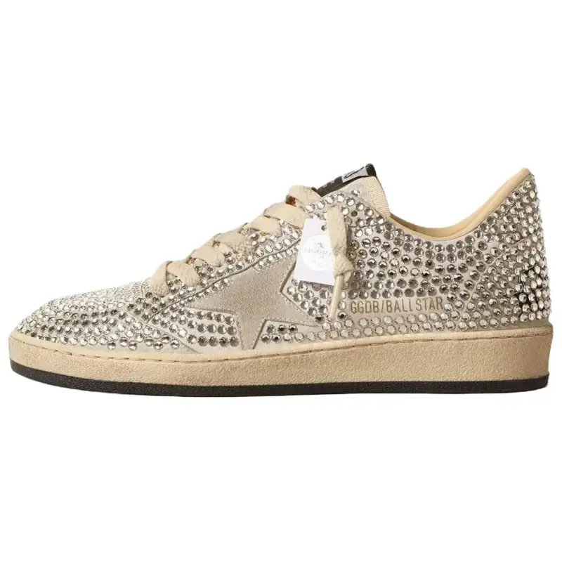 Golden Goose Ball Star Rhinestone -embellished Suede Sneakers