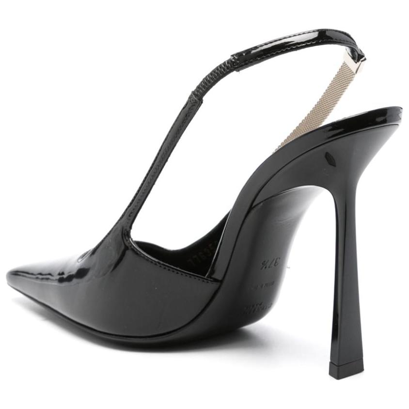 Женские туфли Saint Laurent Slingbacks (черные) — фото 6