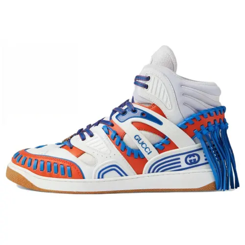 GUCCI Basket High top Skateboard Shoes Men's White