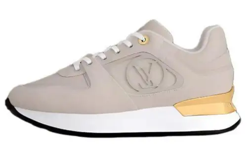 LOUIS VUITTON Run Away Leather Low top Casual Shoes Women's Gray