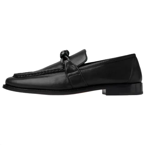 Bottega Veneta Astaire Calfskin Casual Shoes Men's Black
